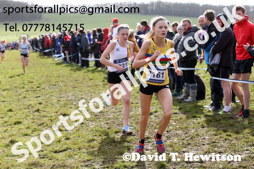 Womens under-17s 2019 British Athletics Inter Counties Cross Country, Prestwood Hall, Loughborough. Photo:  David T. Hewitson/Sports for All Pics